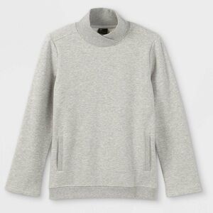 All In Motion Cozy Fleece Mock  Heather Grey Sweatshirt  XL 14/16 *1408